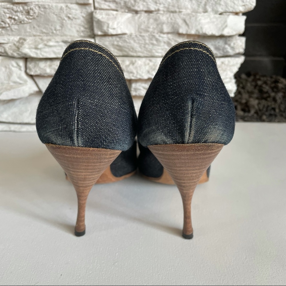 MIU MIU denim studded heel pumps size 39 - Picture 3 of 10